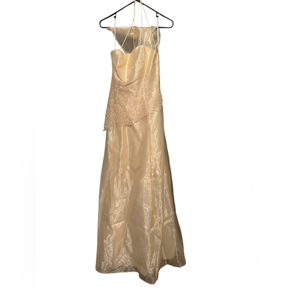 Neblon USA Vintage Yellow Floral Gown